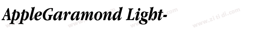 AppleGaramond Light字体转换